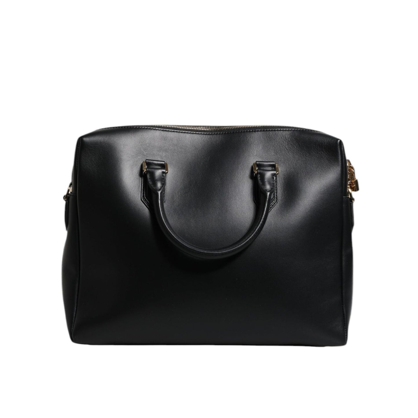 Dolce & Gabbana Black Smooth Leather Logo Printed Monreale Briefcase Bag