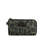 Dolce & Gabbana Green Leopard Leather Logo Plaque Multifunctional Kit Bag BAG4050