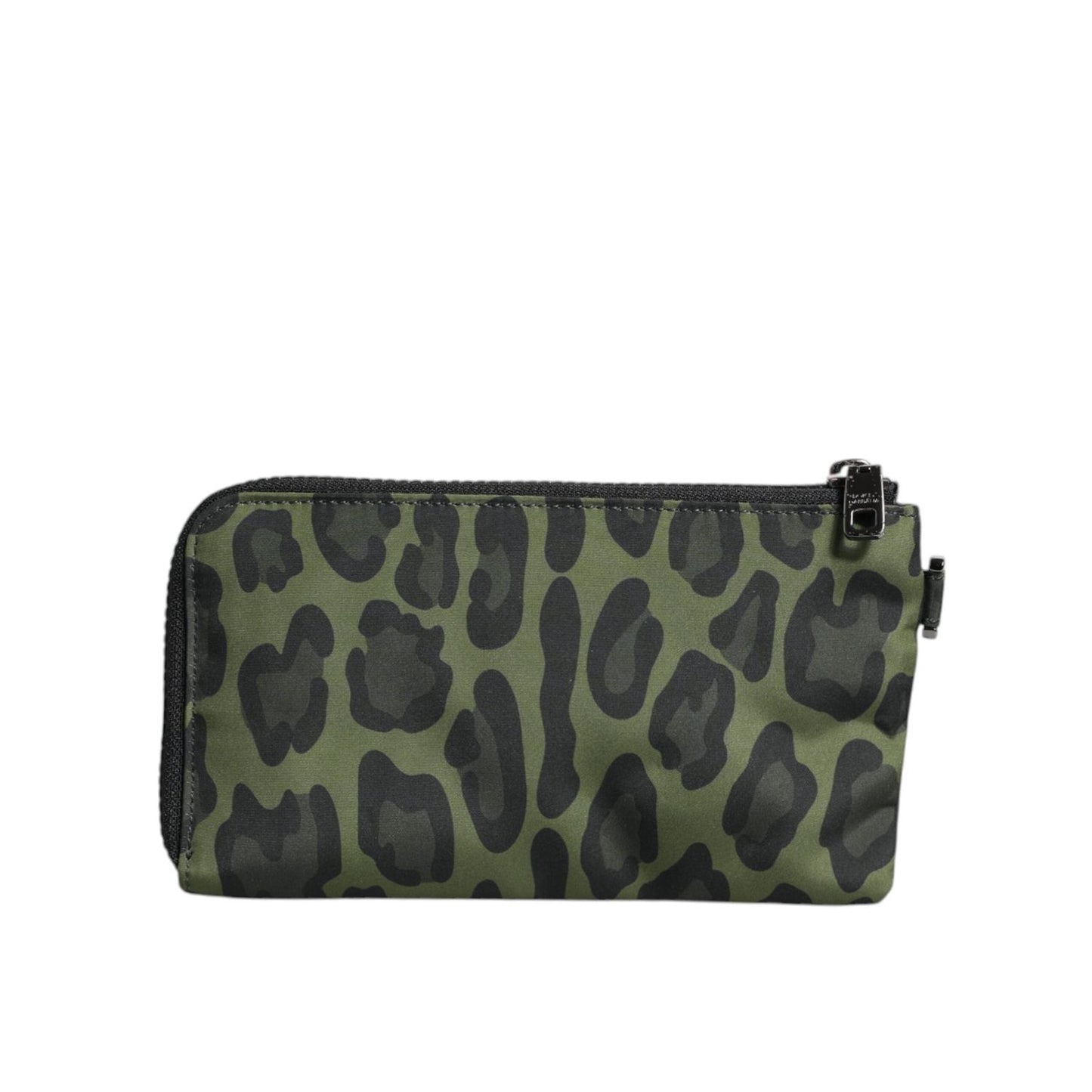 Dolce & Gabbana Green Leopard Leather Logo Plaque Multifunctional Kit Bag BAG4050
