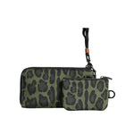Dolce & Gabbana Green Leopard Leather Logo Plaque Multifunctional Kit Bag BAG4050