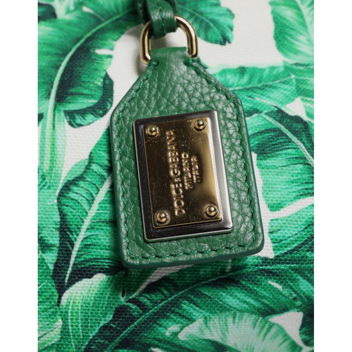 Dolce & Gabbana Green Canvas Botanical Garden Women Tote Bag BAG4012