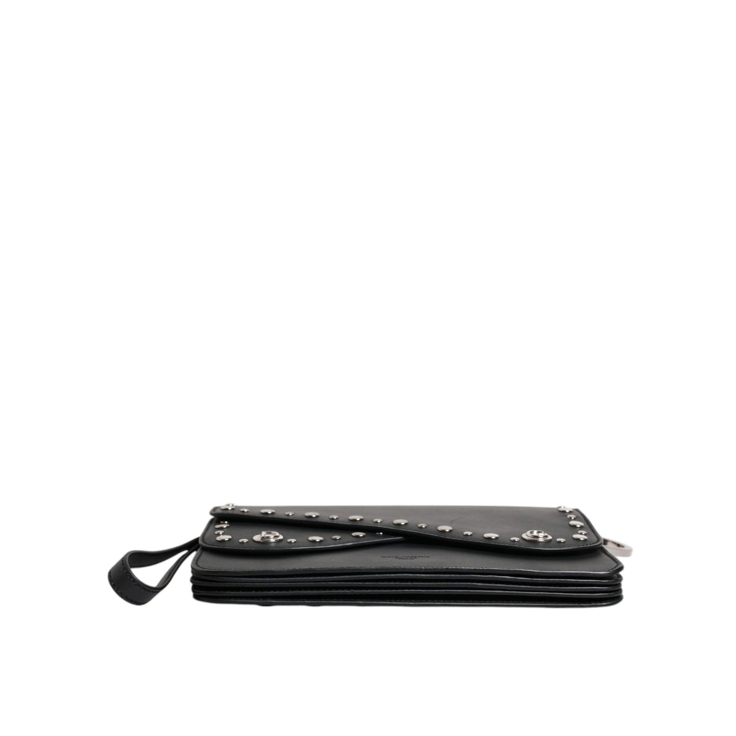 Dolce & Gabbana Black Small Leather Studded Shoulder Crossbody Bag