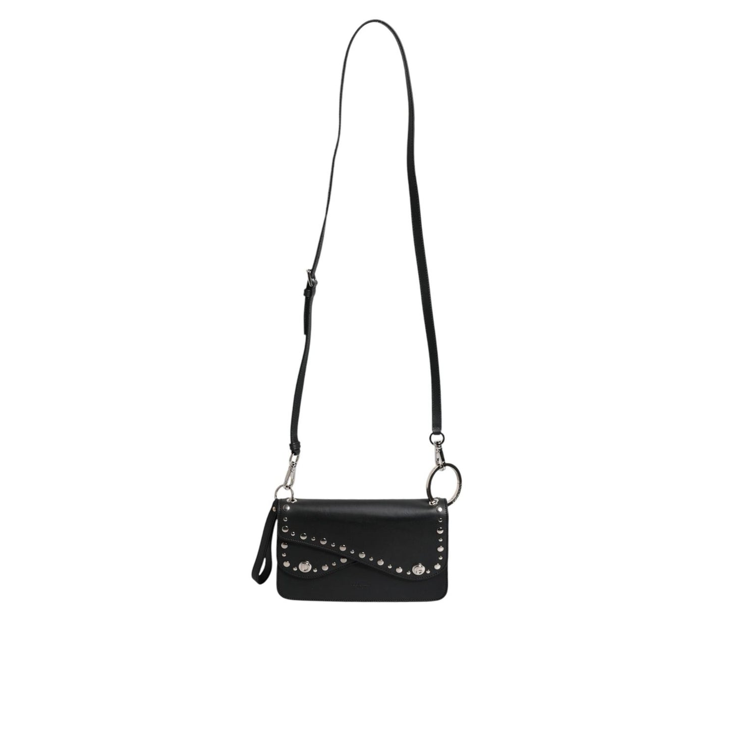 Dolce & Gabbana Black Small Leather Studded Shoulder Crossbody Bag