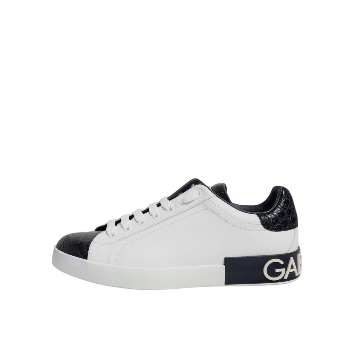 Dolce & Gabbana White Black Leather Portofino Sneaker Shoes MV7037#1-42