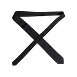 Dolce & Gabbana Black Solid Silk Adjustable Necktie Tie