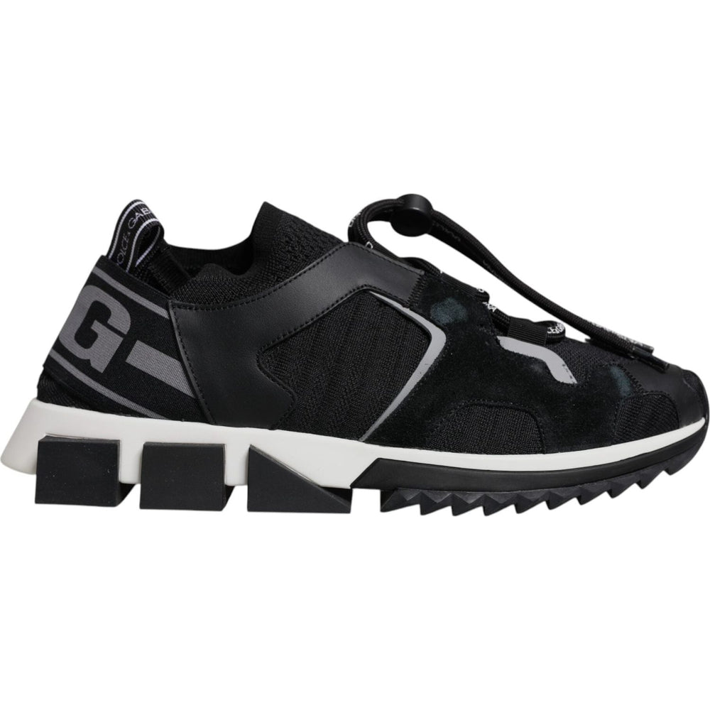 Dolce & Gabbana Black Mesh Sorrento Trekking Sneakers Shoes MV7153-41