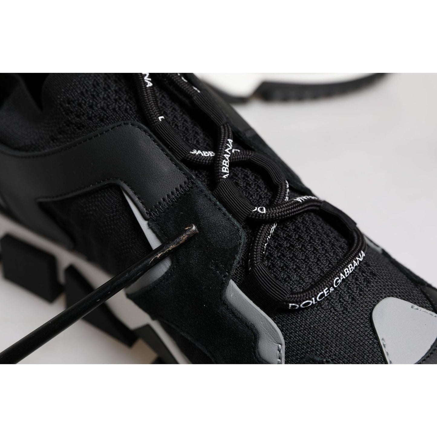 Dolce & Gabbana Black Mesh Sorrento Trekking Sneakers Shoes MV7153-41