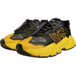 Dolce & Gabbana Yellow Black Daymaster Low Top Sneaker Shoes MV7182-41