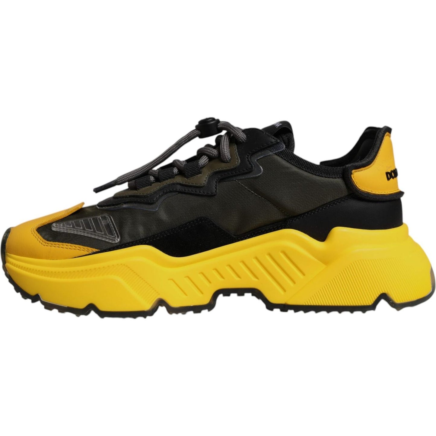 Dolce & Gabbana Yellow Black Daymaster Low Top Sneaker Shoes MV7182-41