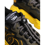 Dolce & Gabbana Yellow Black Daymaster Low Top Sneaker Shoes MV7182-41