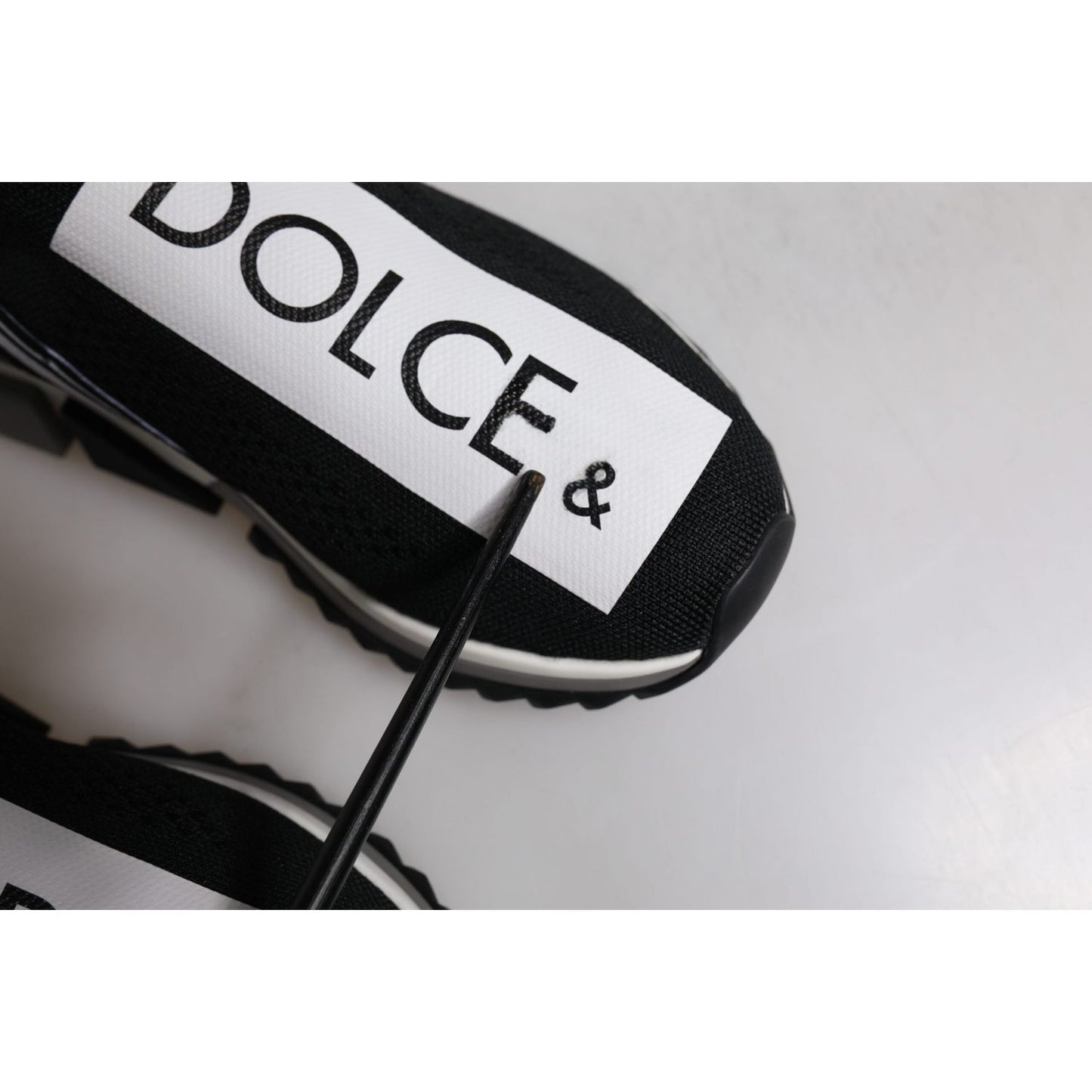 Dolce & Gabbana Black White Slip On Sorrento Sneakers Shoes Dolce & Gabbana Black