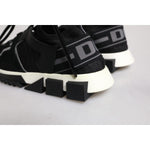 Dolce & Gabbana Black Mesh Sorrento Trekking Sneakers Shoes LA12534-38.5