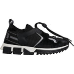 Dolce & Gabbana Black Mesh Sorrento Trekking Sneakers Shoes LA12534-38.5