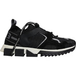 Dolce & Gabbana Black Mesh Sorrento Trekking Sneakers Shoes LA12535-39.5