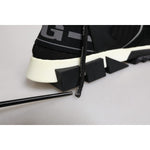 Dolce & Gabbana Black Mesh Sorrento Trekking Sneakers Shoes LA12535-39.5