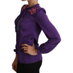 Dolce & Gabbana Purple Blouse Prince Fairy Tale Embellished Top TSH2755-36