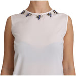 Dolce & Gabbana Fairy Tale Crystal-Embellished Silk Blouse Dolce & Gabbana Gray
