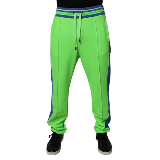 Dolce & Gabbana Green Blue Jogger Sweatpants Pants
