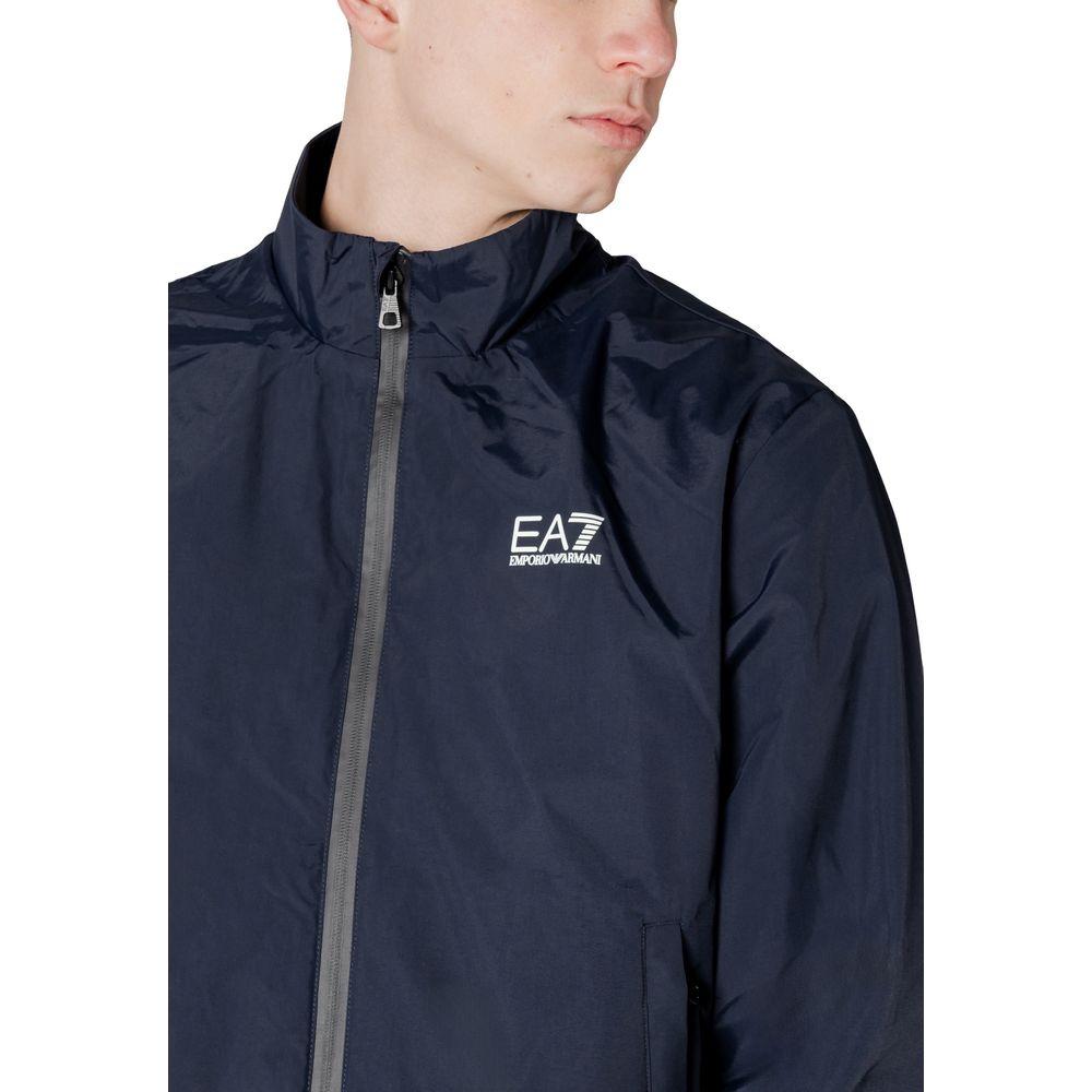 EA7 Emporio Armani Blue Polyamide Jacket EA7 Emporio Armani Dark Slate Gray