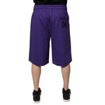 Dolce & Gabbana Purple Cotton Men Bermuda Sweatshorts Shorts PAN75762-46