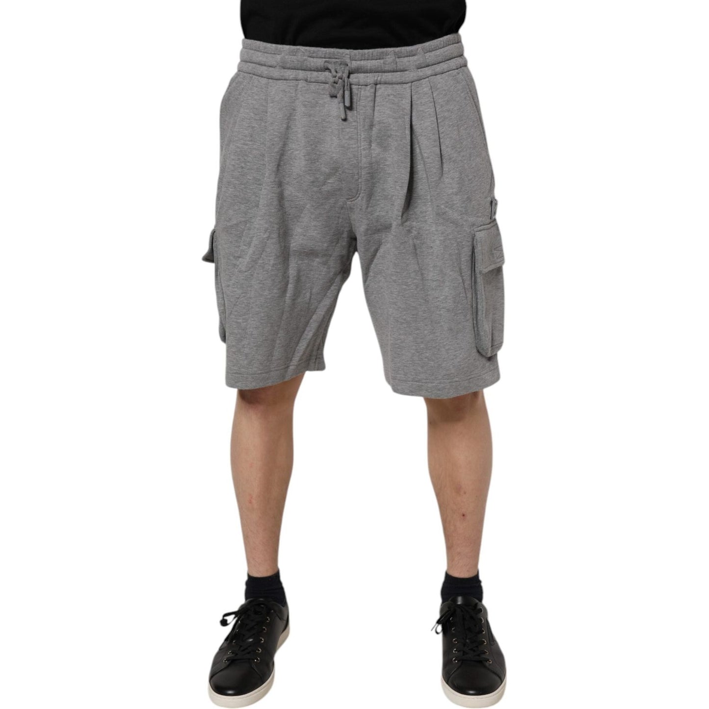 Dolce & Gabbana Gray Cotton Cargo Bermuda Sweatshorts Shorts PAN76050-48