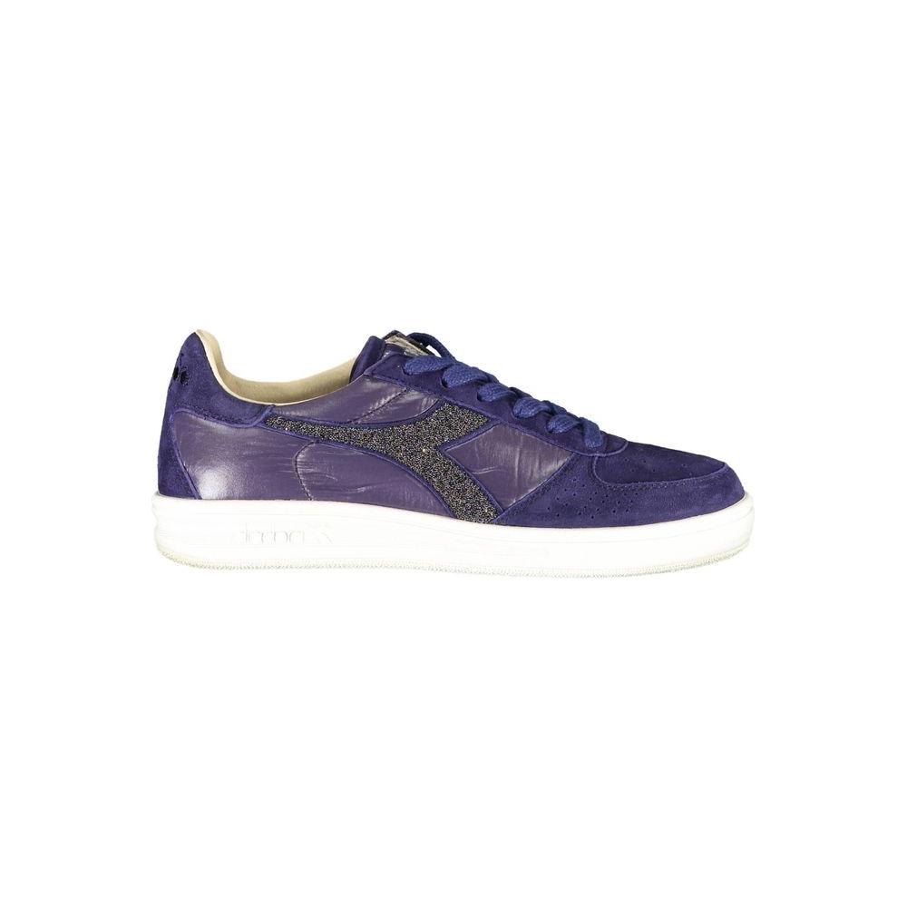 Diadora Blue Leather Women Sneaker Diadora Dim Gray