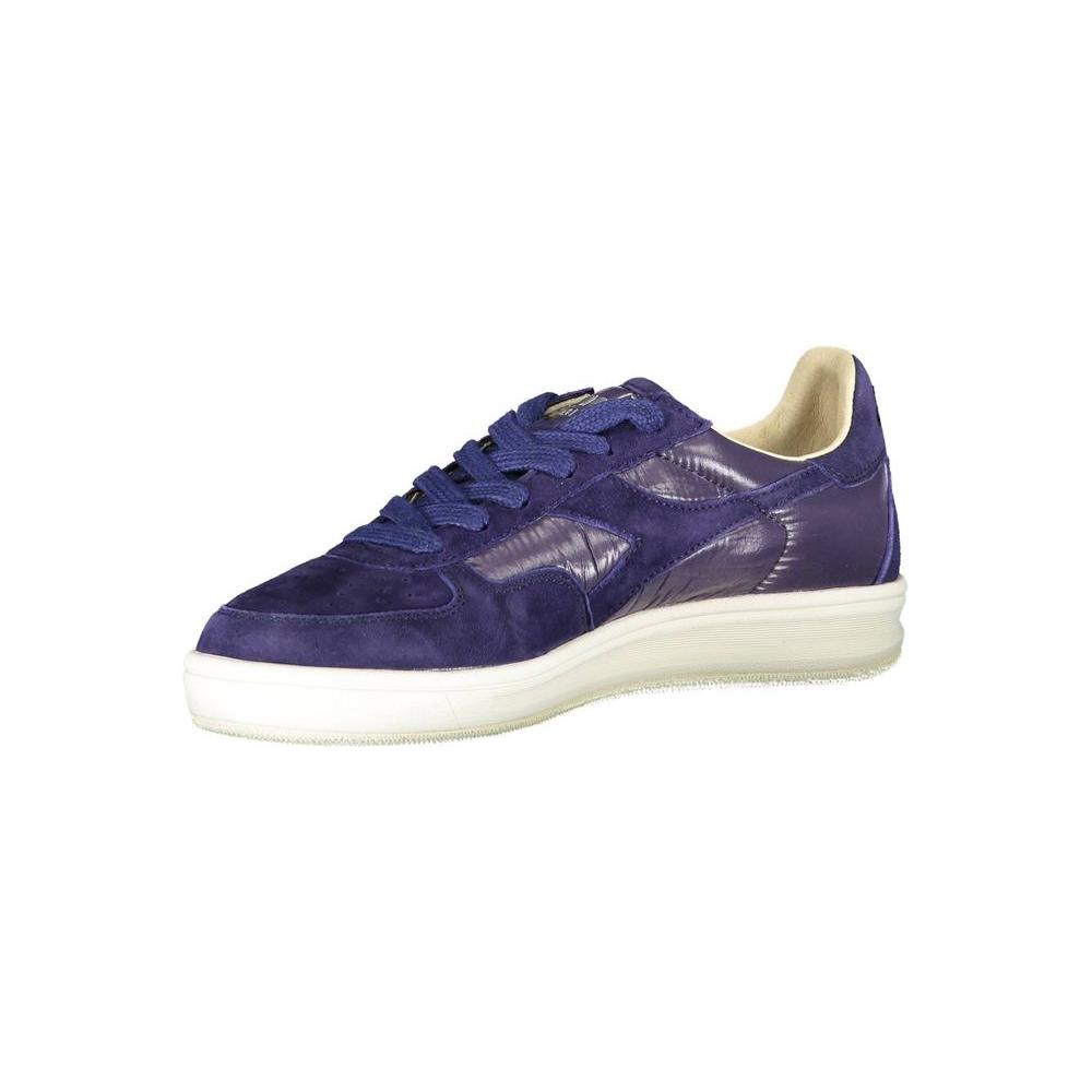 Diadora Blue Leather Women Sneaker Diadora Dark Slate Gray
