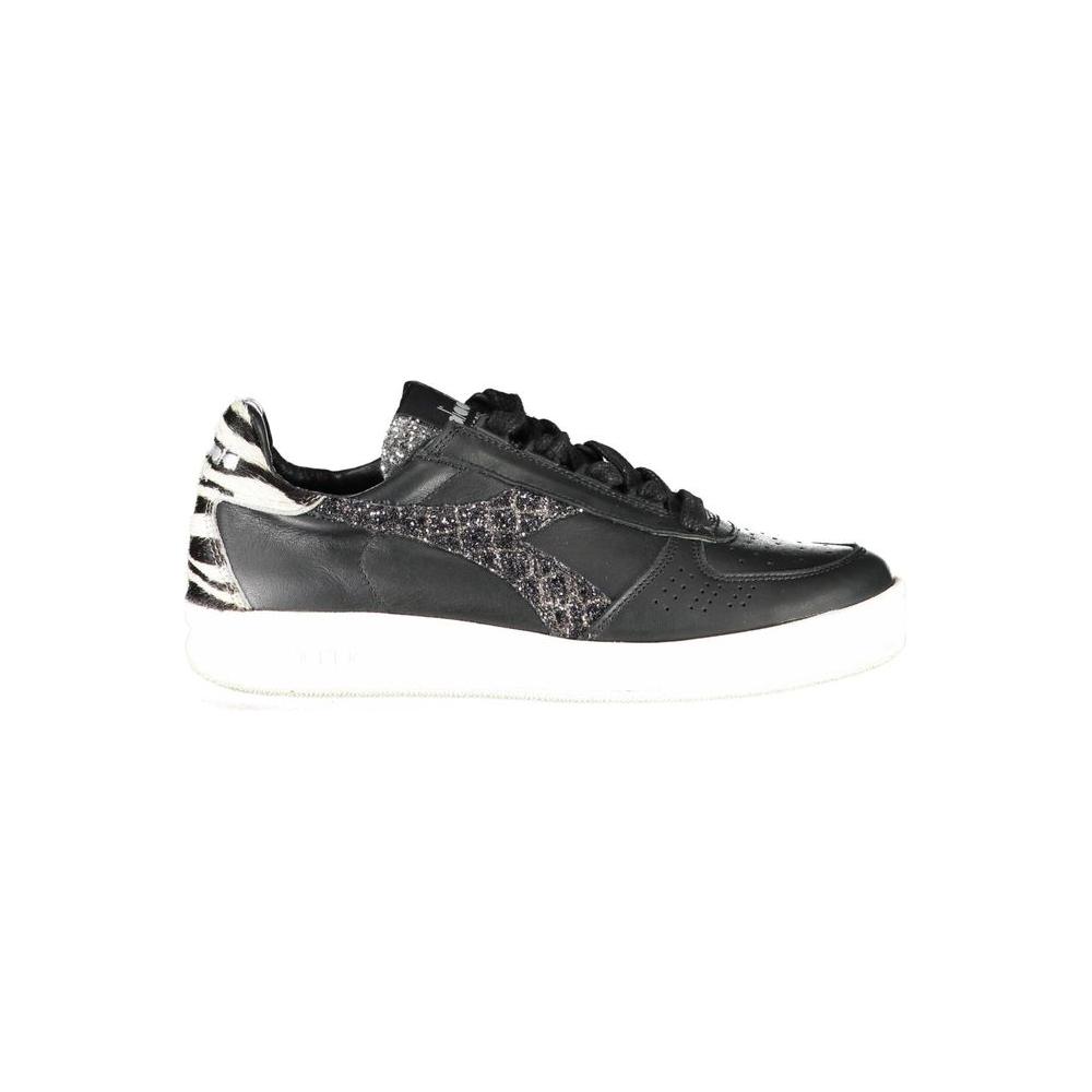 Diadora Black Leather Womens Sneaker Diadora Dark Slate Gray