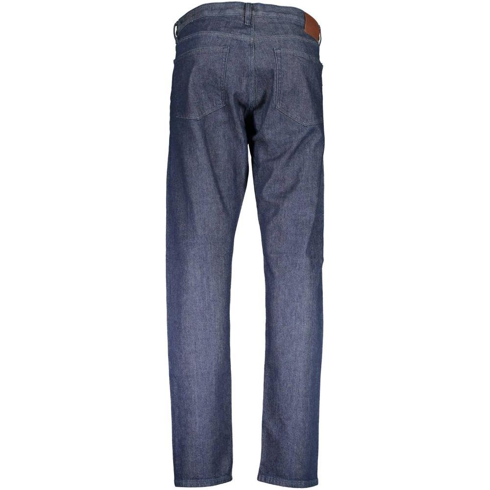 Gant Blue Cotton Men Jeans Gant Dark Slate Gray