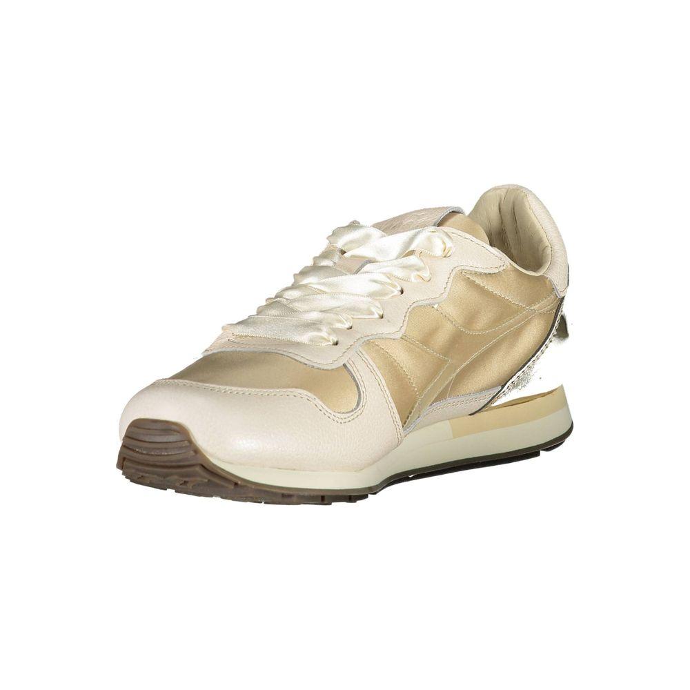 Diadora Beige Leather Women Sneaker Diadora Gray