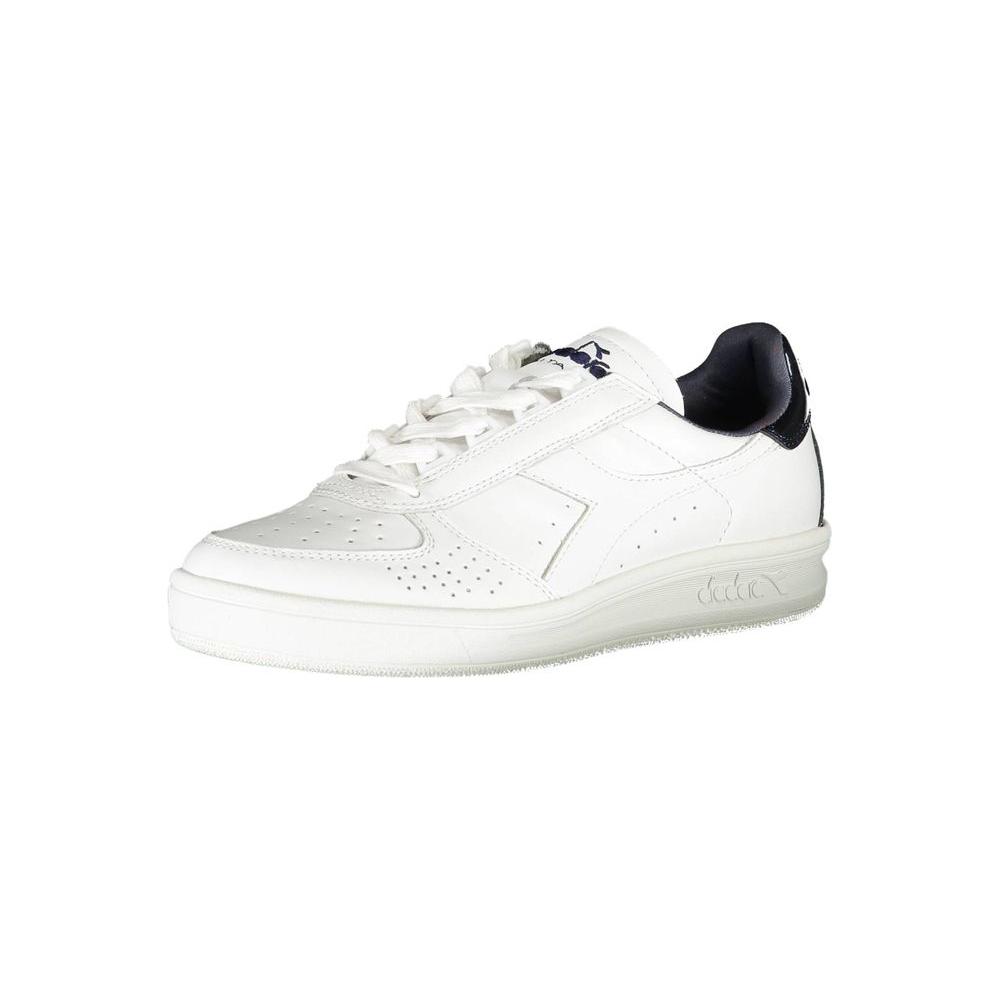 Diadora White Leather Women Sneaker Diadora Beige