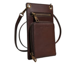 Dolce & Gabbana Brown Leather Neck Strap Cross Body Sling Bag BAG4291