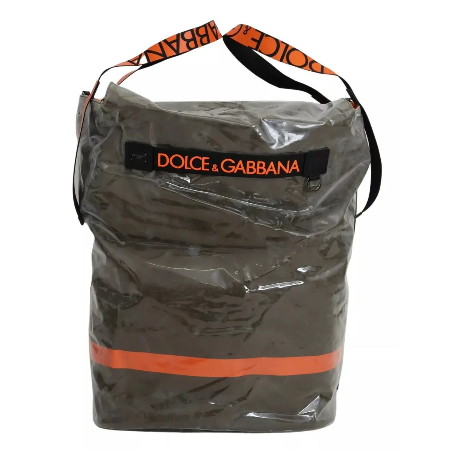 Dolce & Gabbana Green Fashion Expression Oversized Plastic Tote Bag BAG4336