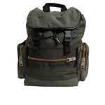 Dolce & Gabbana Military Green Patchwork Travel Backpack Bag BAG4450