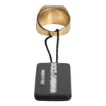 Dolce & Gabbana Gold Tone Sterling Silver 925 Crystals Ring