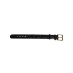 Dolce & Gabbana Black Exotic Leather Gold Tone Metal Buckle Armband