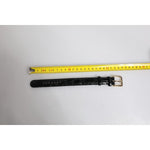 Dolce & Gabbana Black Exotic Leather Gold Tone Metal Buckle Armband