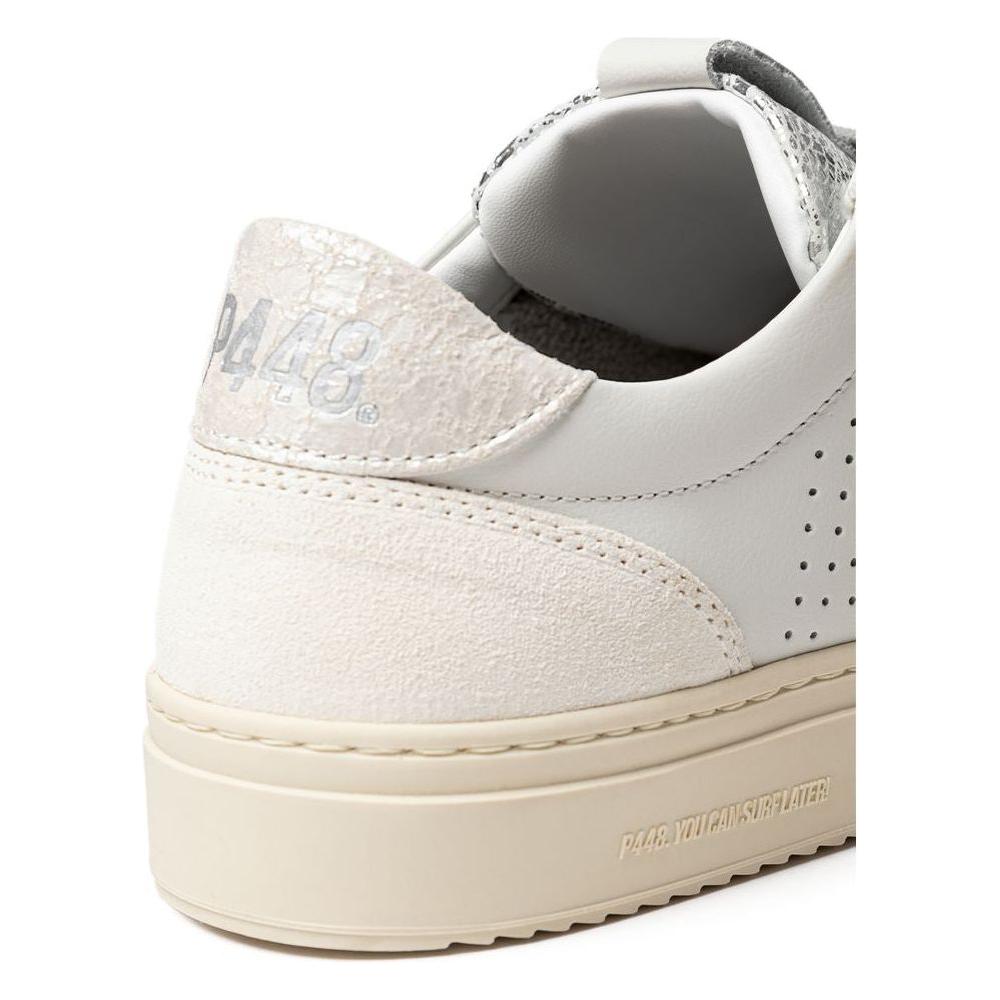 P448 White Leather Sneaker P448 Light Gray