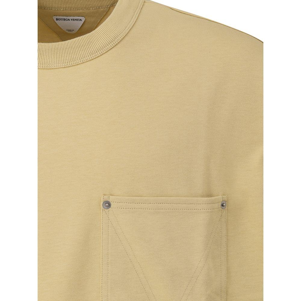 Bottega Veneta Beige Cotton T-Shirt Bottega Veneta Tan