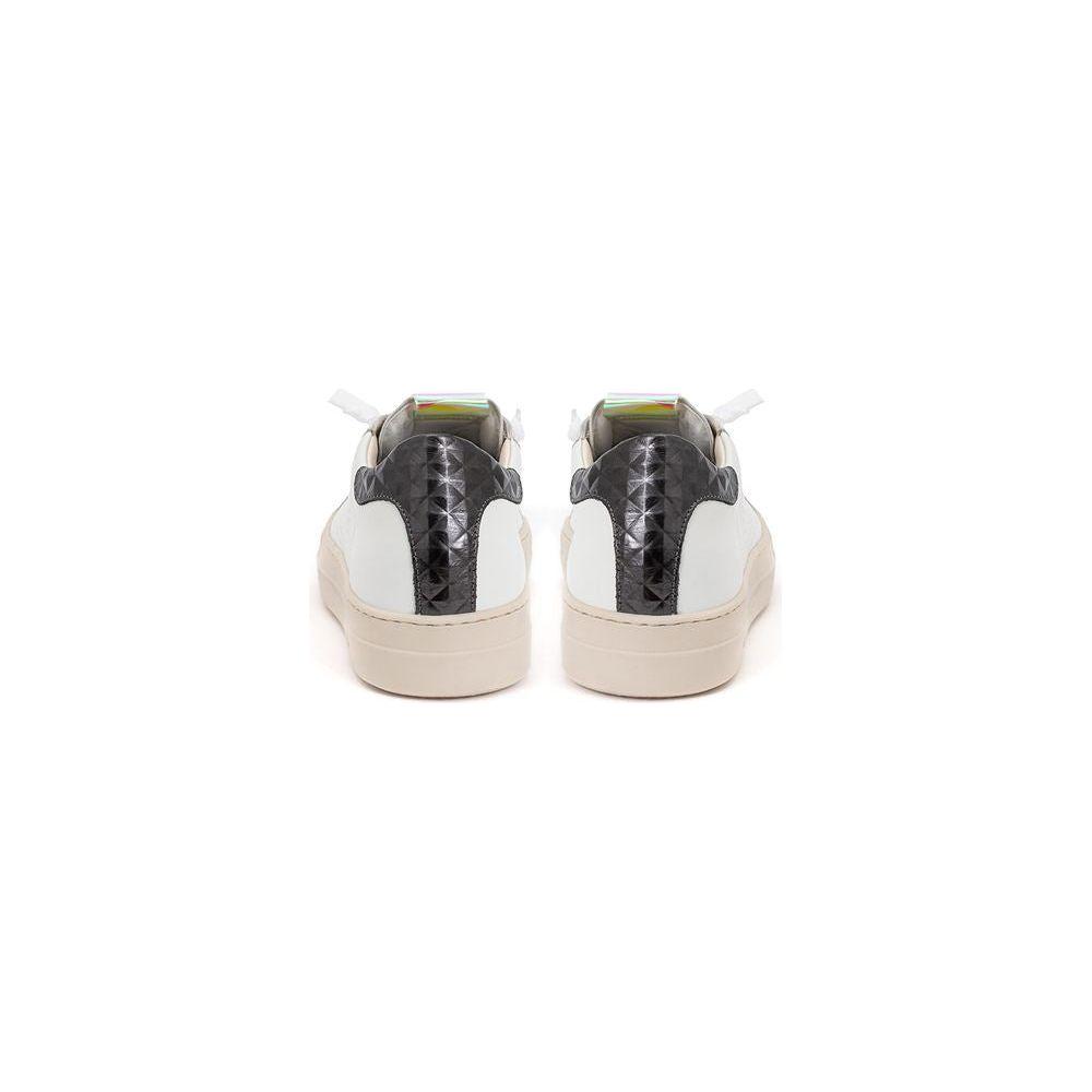 P448 Elevate Your Sneaker Game with All-White Italian Leather Kicks P448 Light Gray