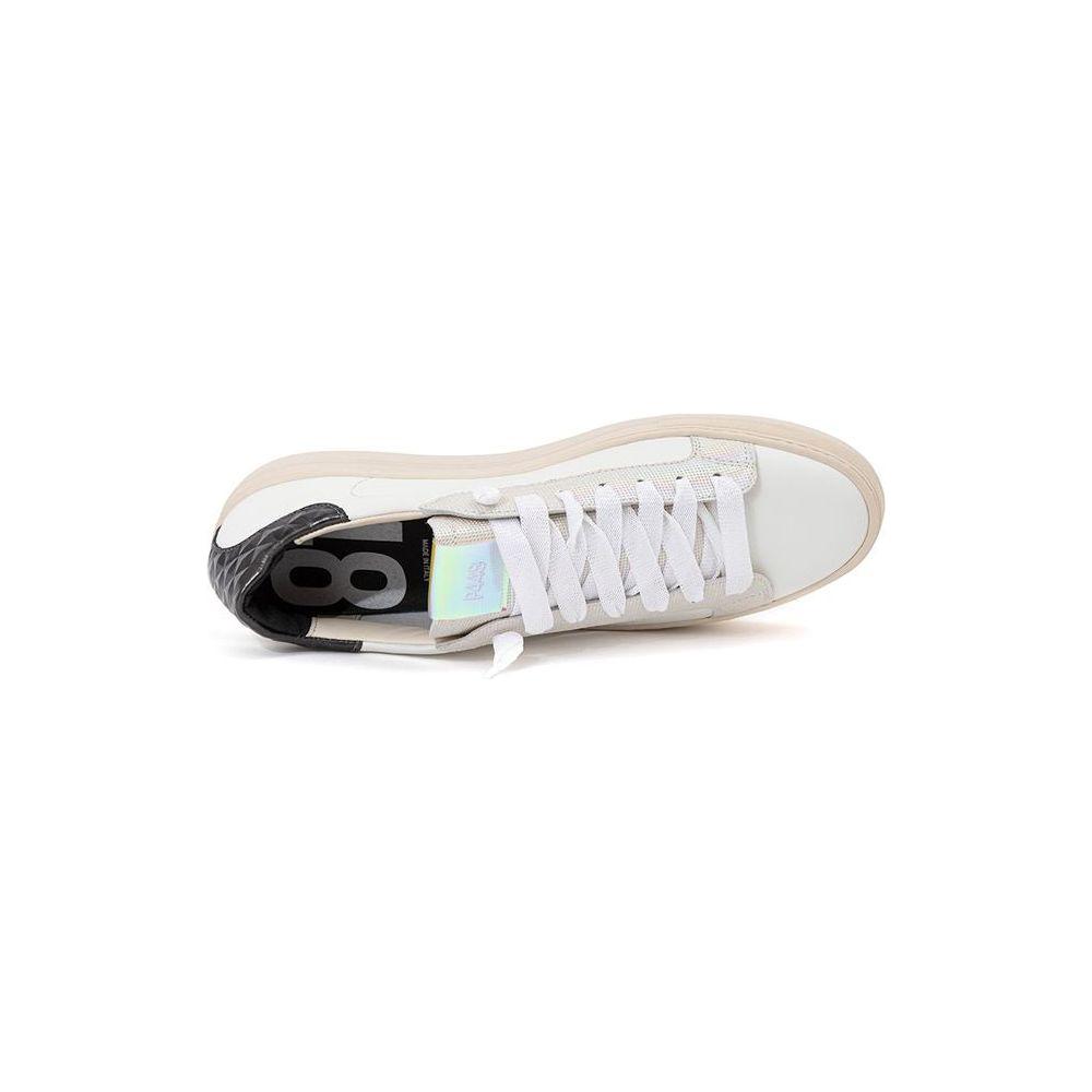 P448 Elevate Your Sneaker Game with All-White Italian Leather Kicks P448 Light Gray