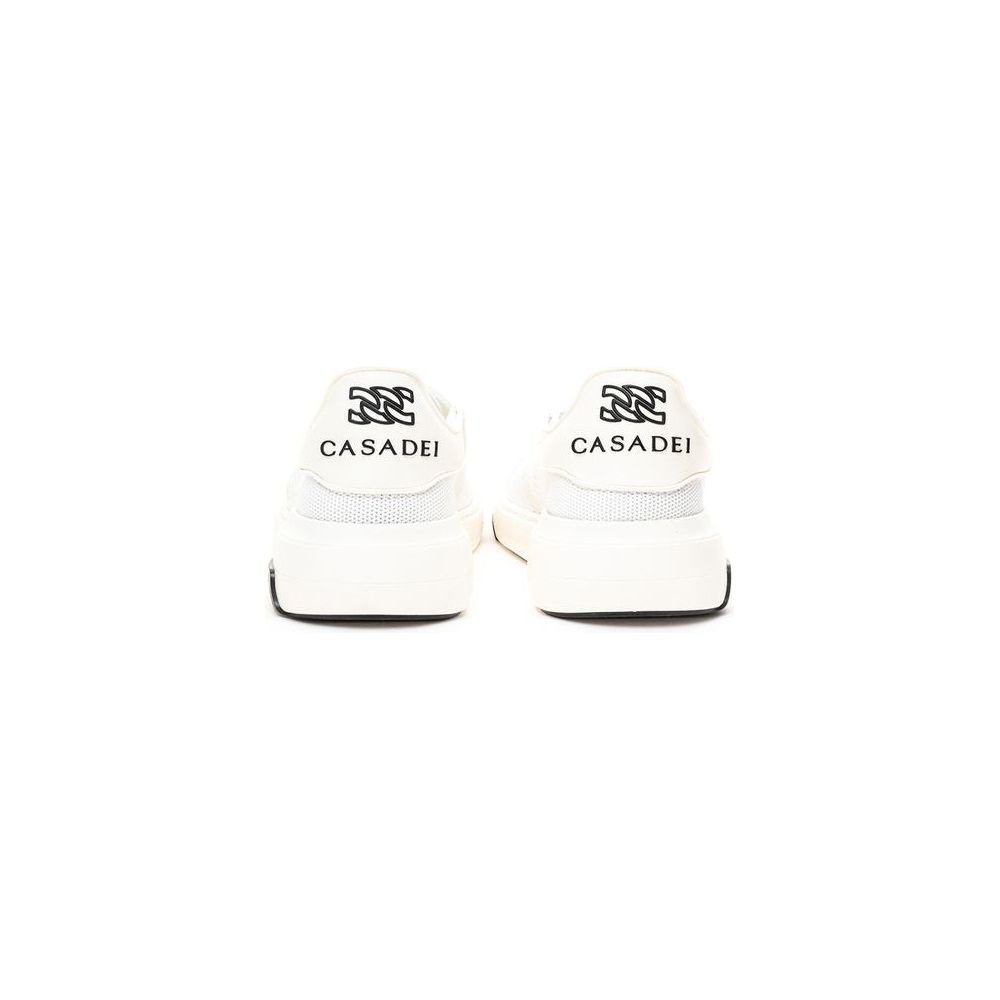 Casadei Elegant White Leather Sneakers Casadei White Smoke