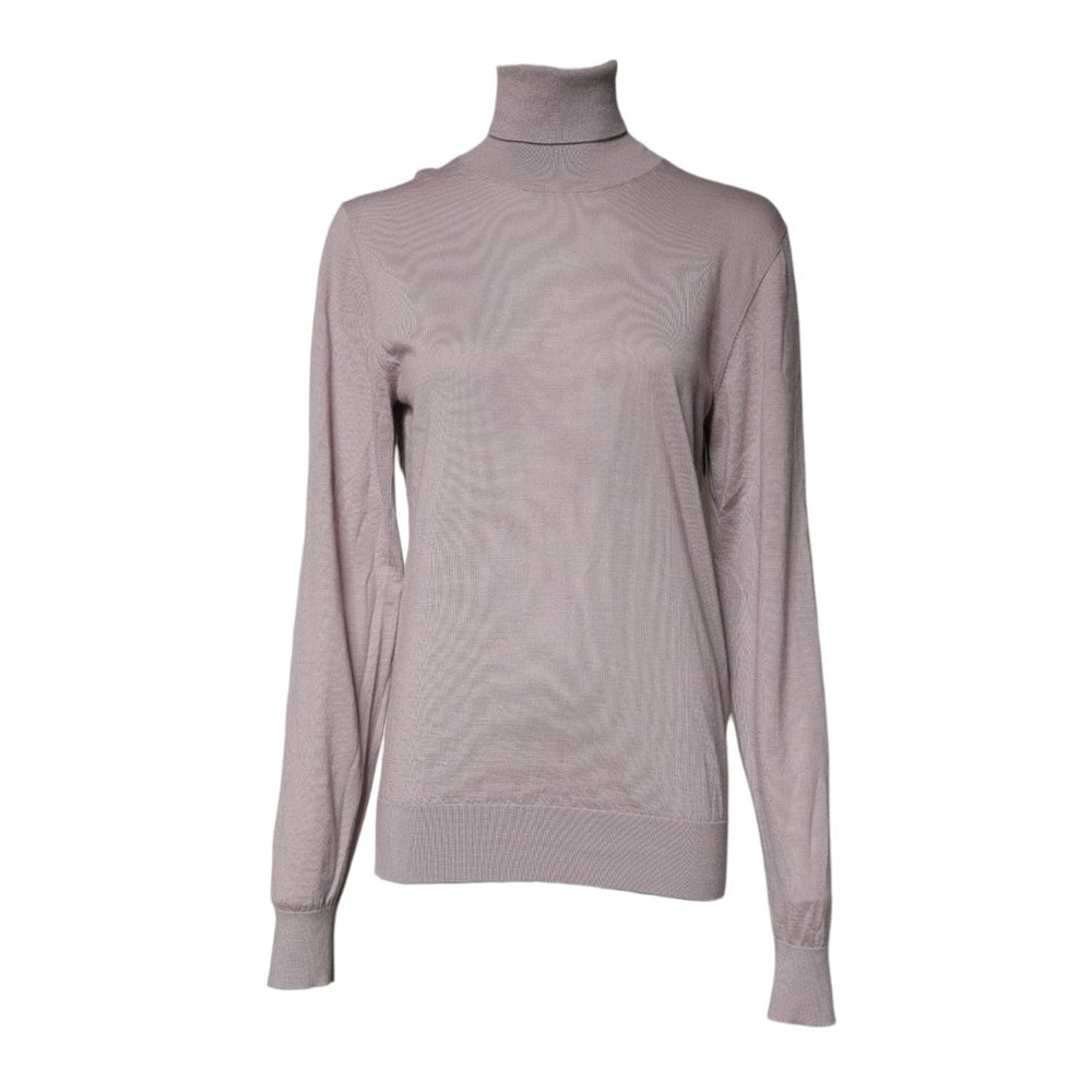 Dolce & Gabbana Brown Cashmere Turtleneck Pullover Sweater