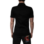 Dolce & Gabbana Black Cotton Collared Polo T-shirt