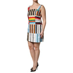 Dolce & Gabbana Multicolor Cotton Stripe Sleeveless Dress