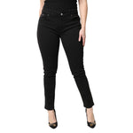 Dolce & Gabbana Black Cotton Mid Waisted Skinny Denim Jeans