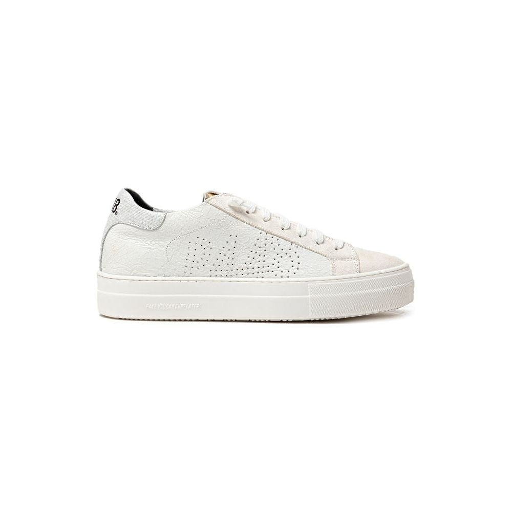 P448 White Leather Sneaker P448 Light Gray