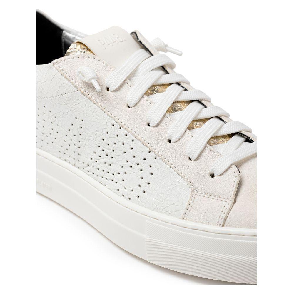 P448 White Leather Sneaker P448 Light Gray