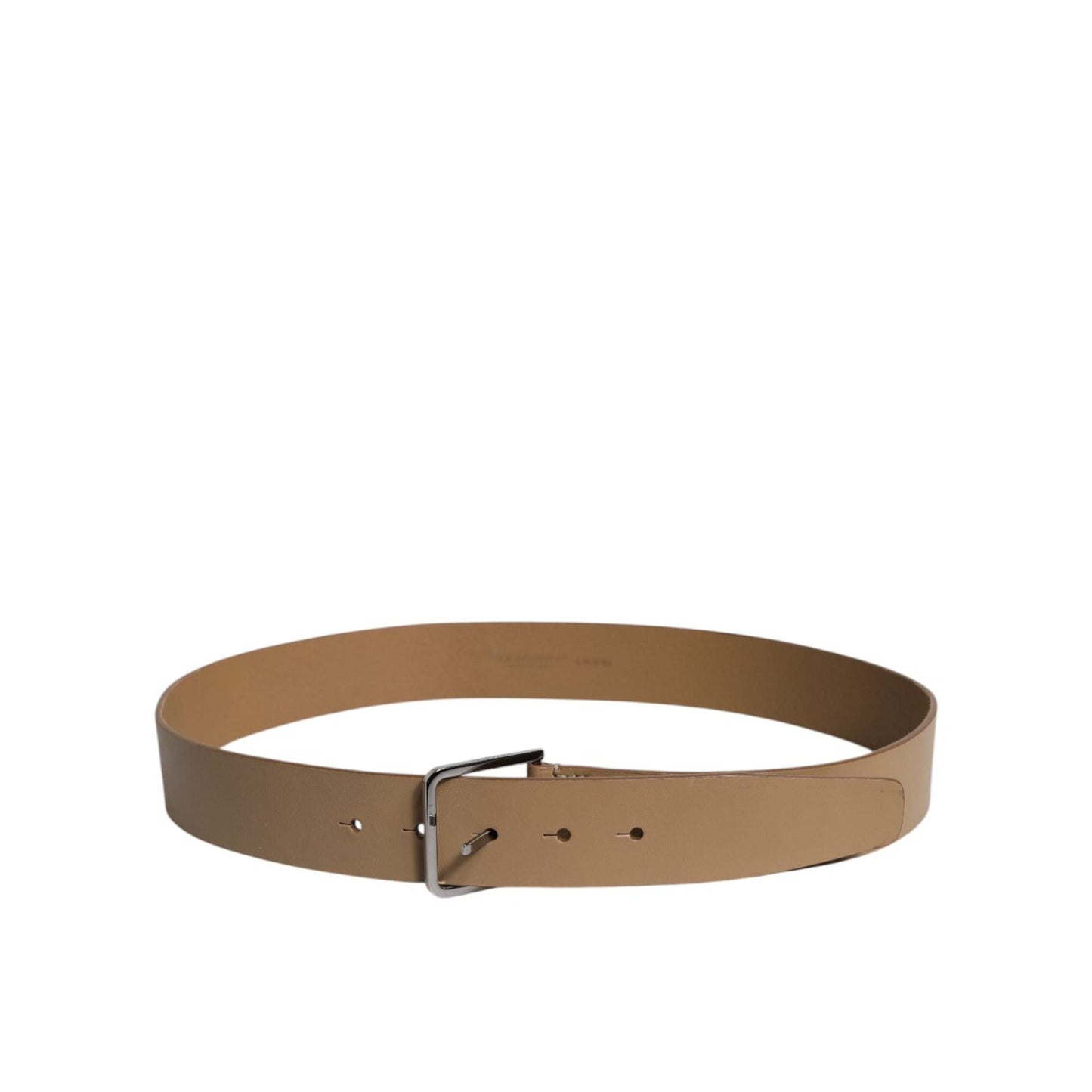 Dolce & Gabbana Brown Leather Classic Metal Logo Buckle Belt BEL9308-90