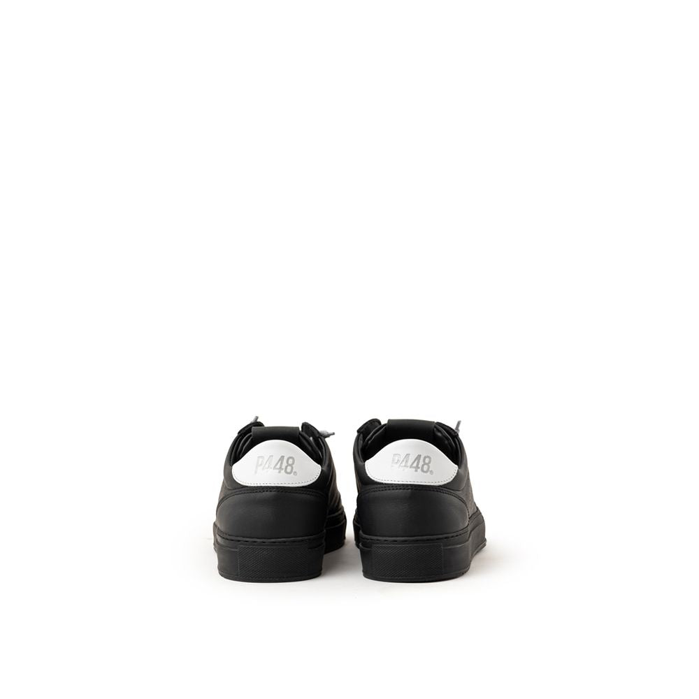 P448 Black Leather Sneaker P-8047676-EU40/US7